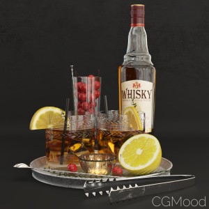 Decorative Set With Whiskey