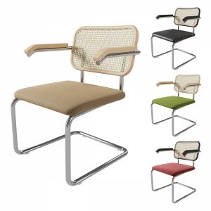 Knoll Cesca Armchair Upholstered Cane