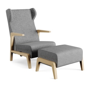 Boomerang Recliner Wing Armchair