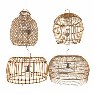 4 Bamboo Hanging Lamp