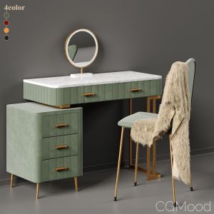 Multi Color Velvet Dressing Table