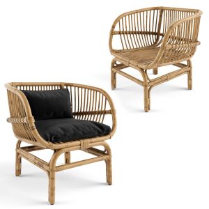 Nordal Lounge Chair Natural Rattan Bamboo