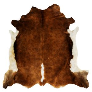 European Rug Cowhide Brown And White