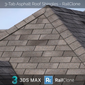 Railclone Preset Of 3-tab Asphalt Roof Shingles