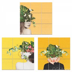 Picture Wood Wall Art | Yellow And Woman