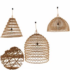 Lamp Rattan Louleur Locale Set 1