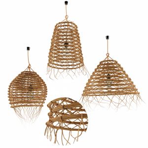 Lamp Rattan Louleur Locale Set 2