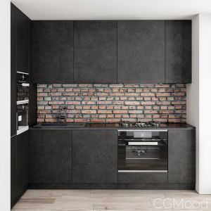 Kitchen Modern Brick Wall