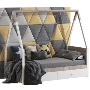 Children's Bed In The Form Of A House Set 128