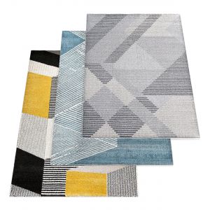 Sumter Geometric Gray Area Rug