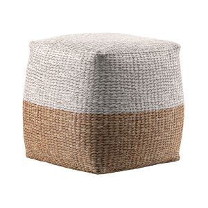 Jute Colorblock Poufs