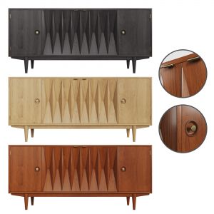 Mid-century Modern Walnut Buffet (3 Colors)