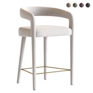 Lisette White Counter Stool