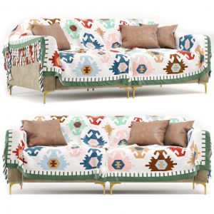 Capri Sofa With Decorative Cover