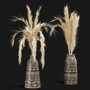 Dry Plants 04 - Dried Plantset Pampas Set