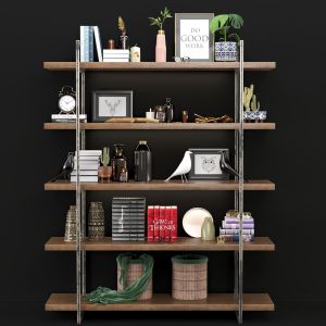 Decorative Set  & Book Shelf 001