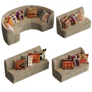 Modular Sofas For Cafe, Restaurant And 24 Pillow