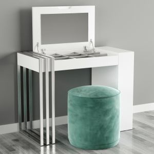 Franco Furniture | Dressing Table With Ottoman 5