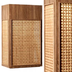 Florence Rattan Wall Lantern Fv1