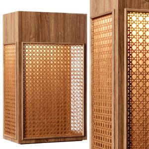 Florence Rattan Wall Lantern Fv3