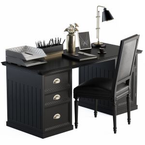 Office Neoclassic Desk Black