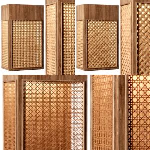 Florence Rattan Wall Lantern