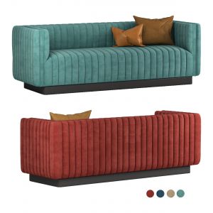 Conjure Tufted Velvet Sofa In Emerald