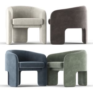 Three-legged Sculptural Armchairs