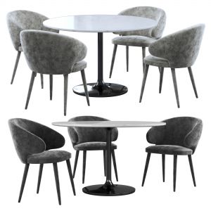 Eichholtz Cardinale & Crate&barrel Nero Dining Set