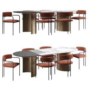 Olivya Stone Aeros Dining Table Set