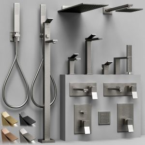 Gessi Rettangolo K Bathroom Faucet Set