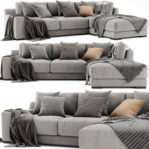 West Elm Dalton Sectional Chaise Sofa