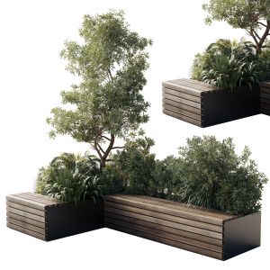 Urban Environment Urban Furniture Green Benches 24