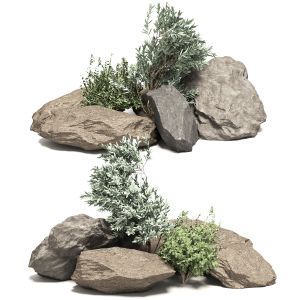 Stone And Bush Pack 6