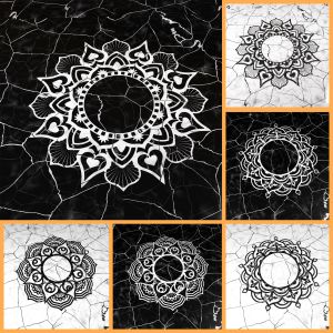 (4k)(6color)(3 Patterns)black And White Marble Vol