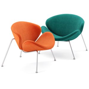 Nutshell Upholstered Vinyl Lounge Chair