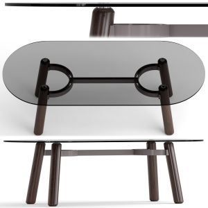 Arco_wood And Glass Dining Table