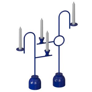 Blue Candleholders