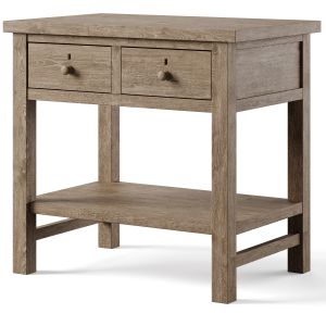 Farmhouse 28.5" 2-drawer Nightstand