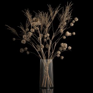 Bouquet Of Dried Flowers From Thorn And Branches