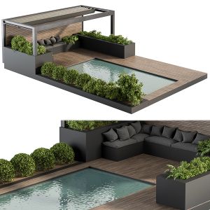 Backyard And Landscape Furniture With Pool 03