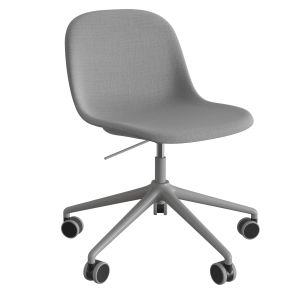 Fiber Side Chair Swivel Base W. Castors & Gas Lift