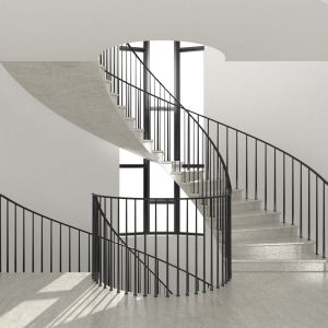 Spiral Stairs Hall Interior