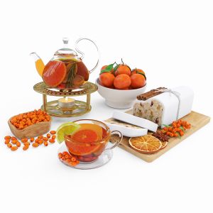 Fruit Tea And Tangerins