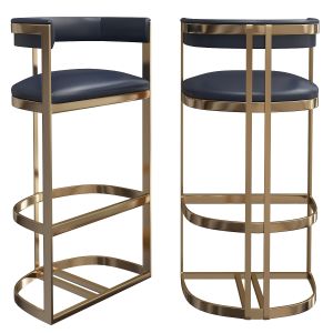 Chair - Calvin Bar Chair In Antique Brass