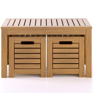 Bench And Boxes For The Garden | Garden | Laredout