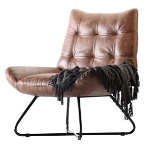 Graduate Lounge Chair Open Road Brown Leather