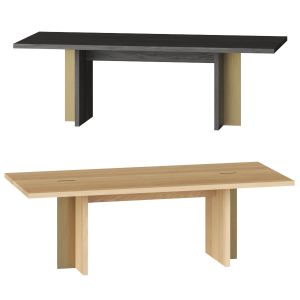 Crate And Barrel Paradox Natural Oak Dining Table