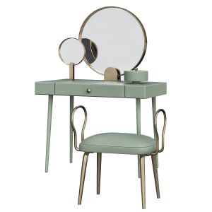 Mirror Light Espresso Vanity Table