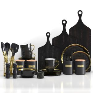 Black Hue Kitchen Acessories